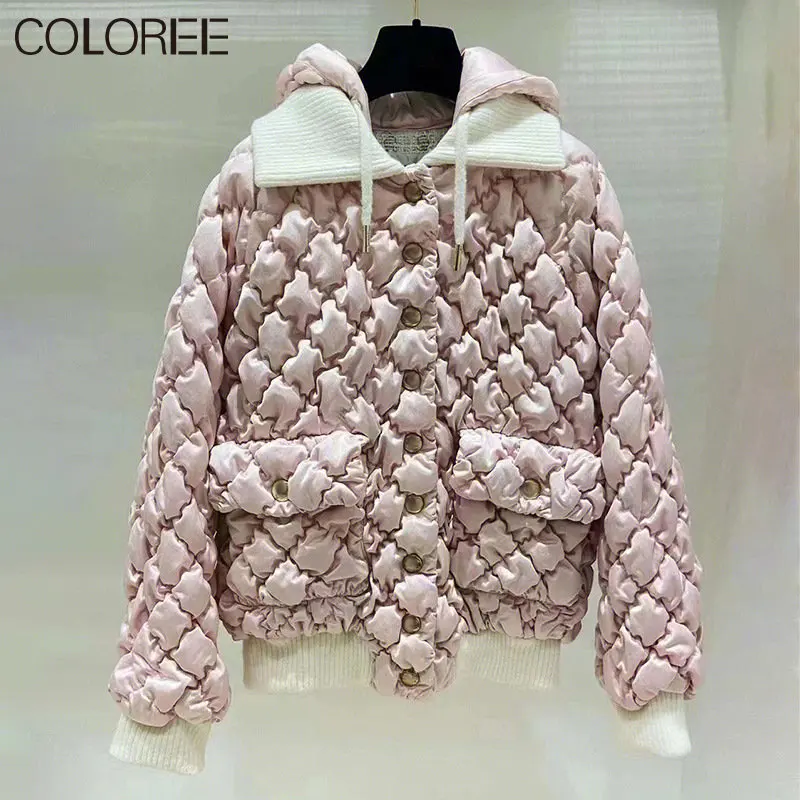 

Luxury Designers Manteau Femme Hiver Korean Fashion Pink White Winter Jacket Women 2023 Thick Warm Abrigo Mujer