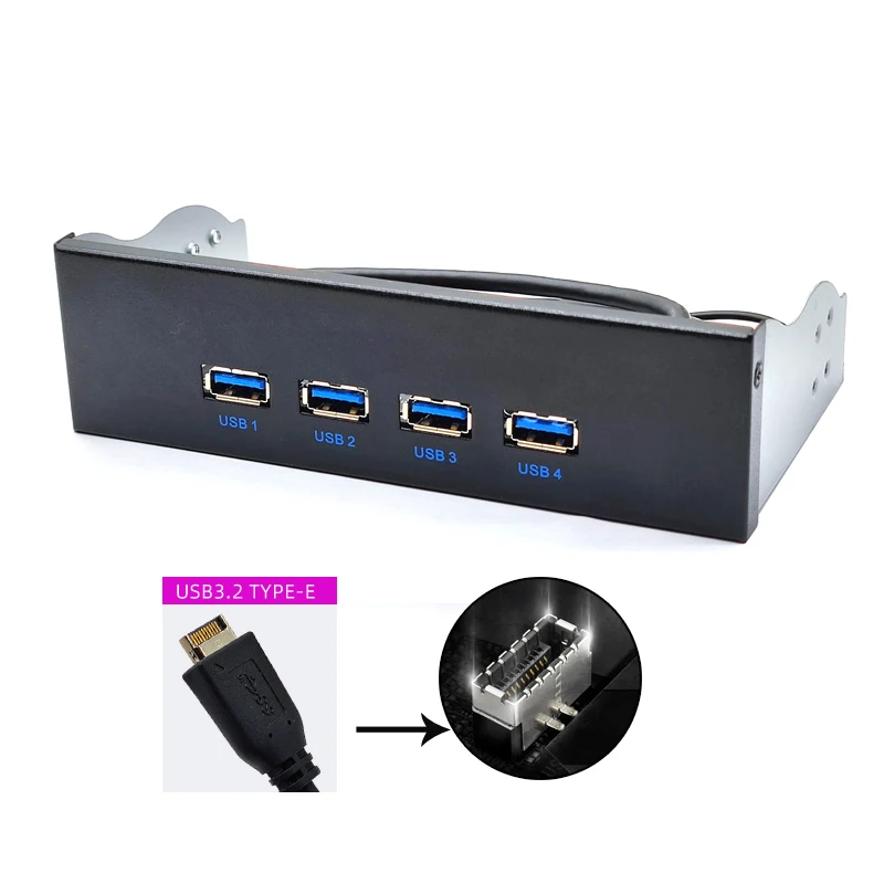 4PortUSB3.2Gen2FrontPanel20PinTYPE-ESplitter10GUSB3.1HubExpansionAdapter60cmExtensionCablefor5.25"CD-ROMBay-AliExpress