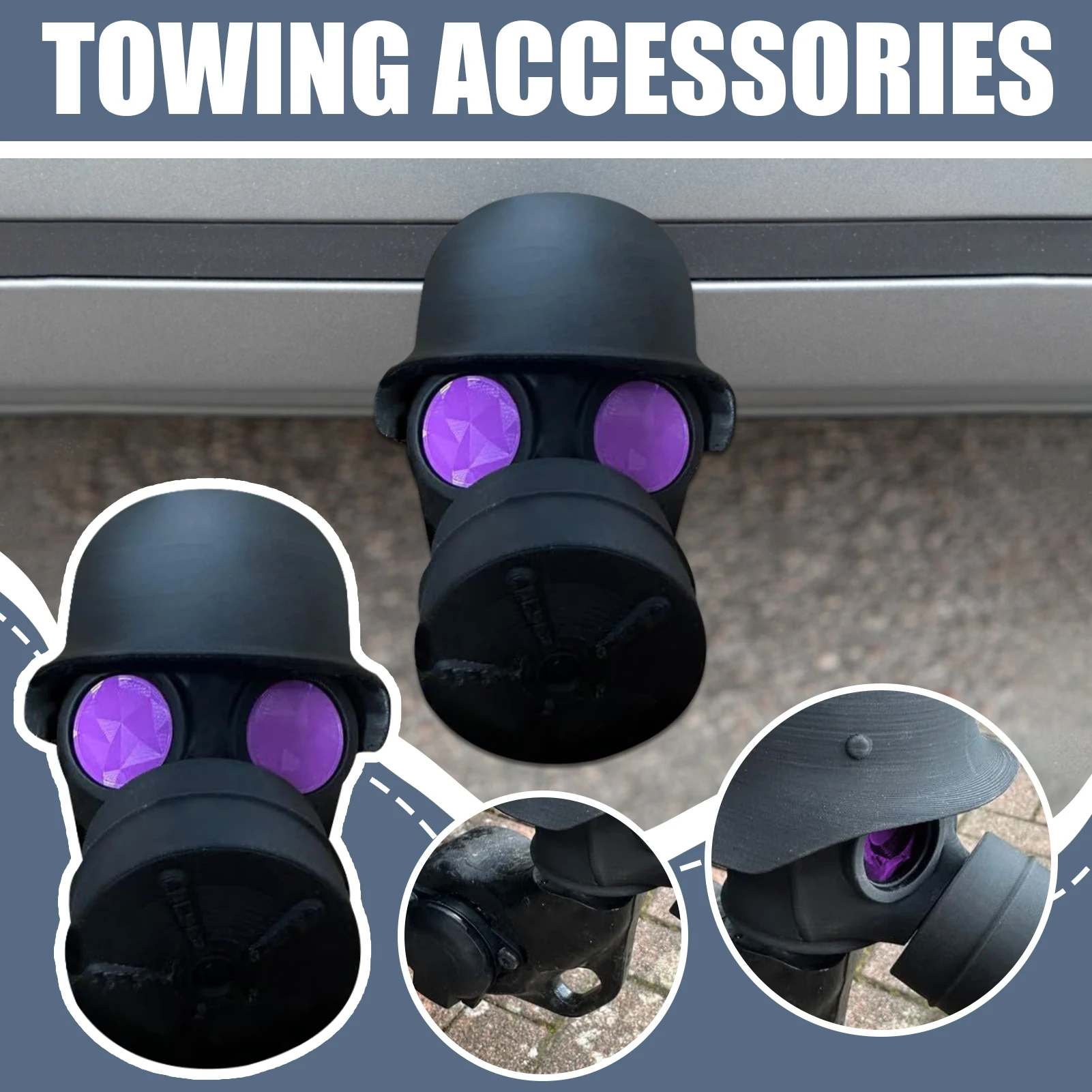 Tow Bar Ball Cover Cover Cap for Trailer Coupling Dust Headgear Design Tow Hitch Cover Hitch Trailer Protector Cap Secure Hook Dust Plug Protector