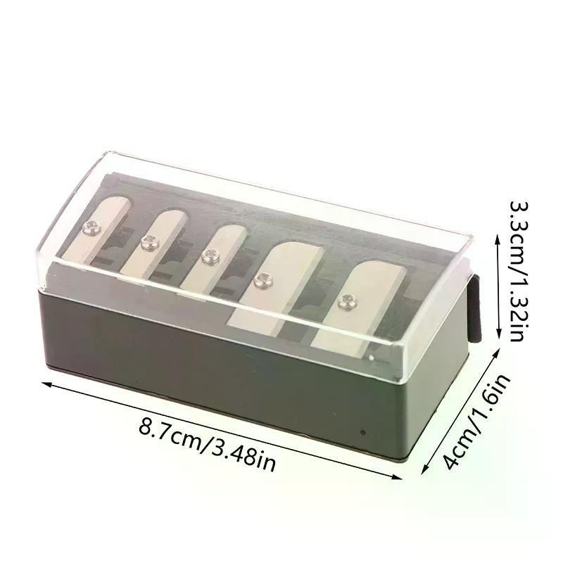 Temperino multifunzione a 5 fori con coperchio per matite eyeliner e lipliner - immagine 5