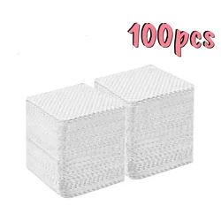 Lint - Free Nail Wipes Gel Cleanser Pads for Nail Art and Beauty Care (100pcs White Wipes)
