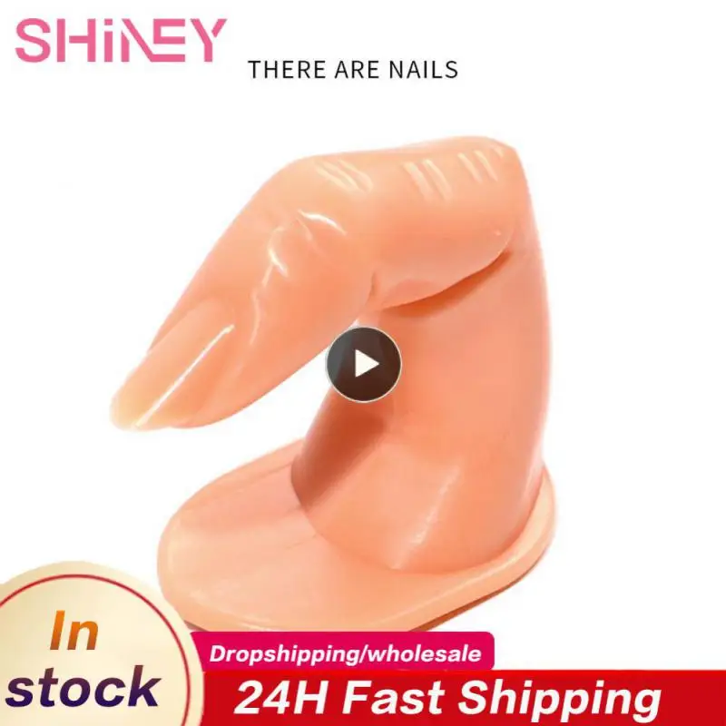 Ручная модель для практики ногтей Гибкая мягкая Протезированная Пластиковая Гибкая тренировочная поддельная фотография