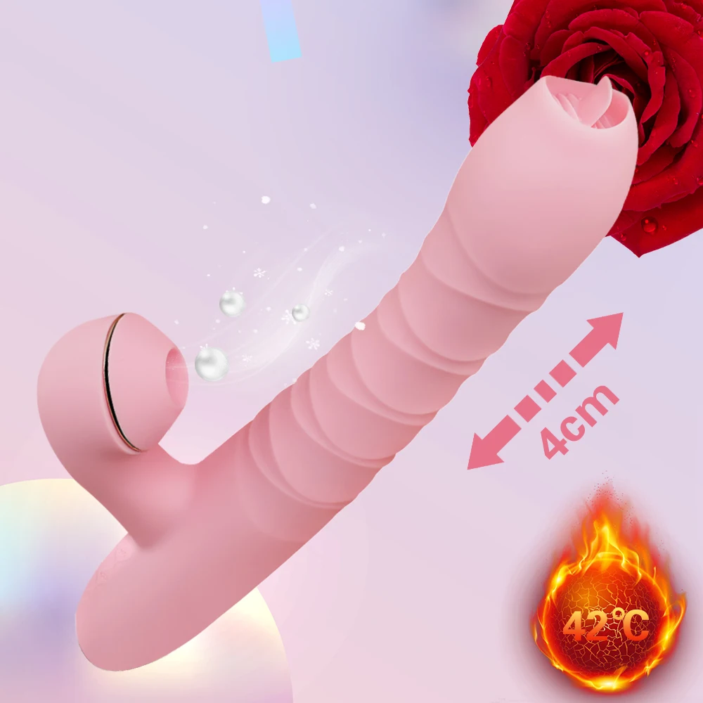 Dildo télescopique et vibrant 7 fréquences pour stimulation_voghion.com
