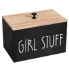 Wooden Tampon Holder Box Sanitary Napkin Storage Cotton Pads ganizer Feminine Product Case Bath Contain Shelves home storage box 1