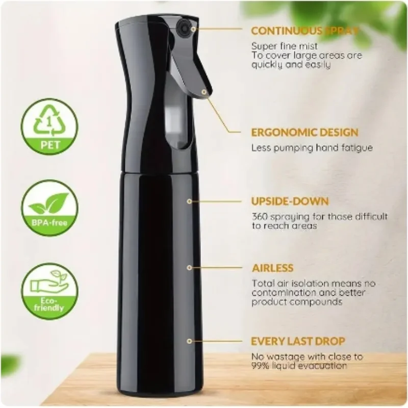 High Pressure Continuous Refillable Spray Bottle Hair Care Makeup Water Replenishing Separate Press Mist