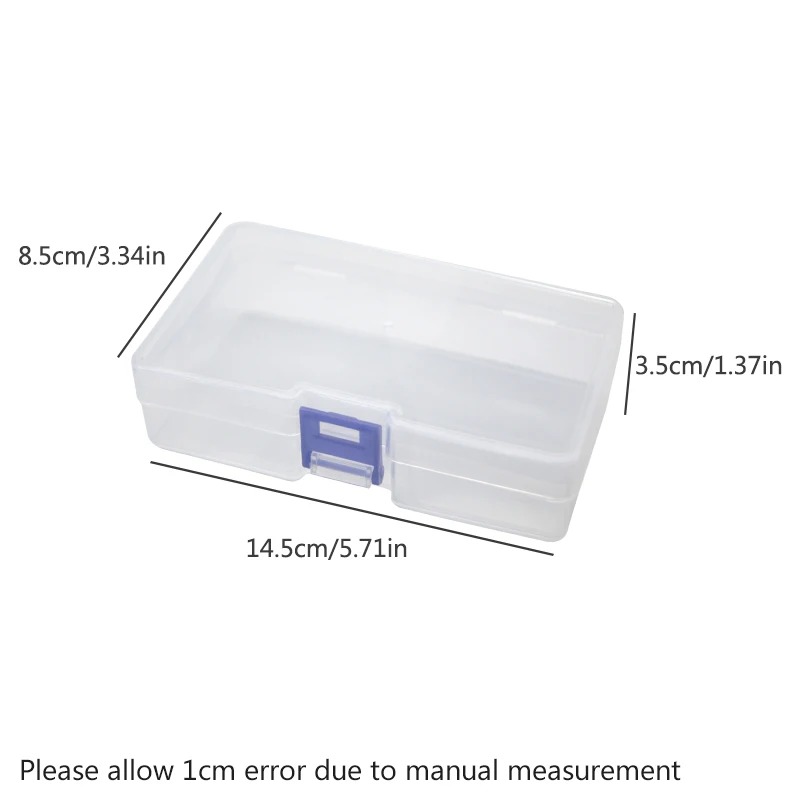 Set of 5 Clear Lockable Storage Boxes for Small Items and Accessories