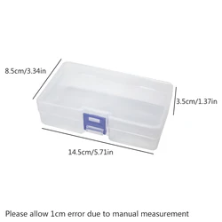 Set of 5 Clear Lockable Storage Boxes for Small Items and Accessories (14.5x8.5x3.5cm5pcs)