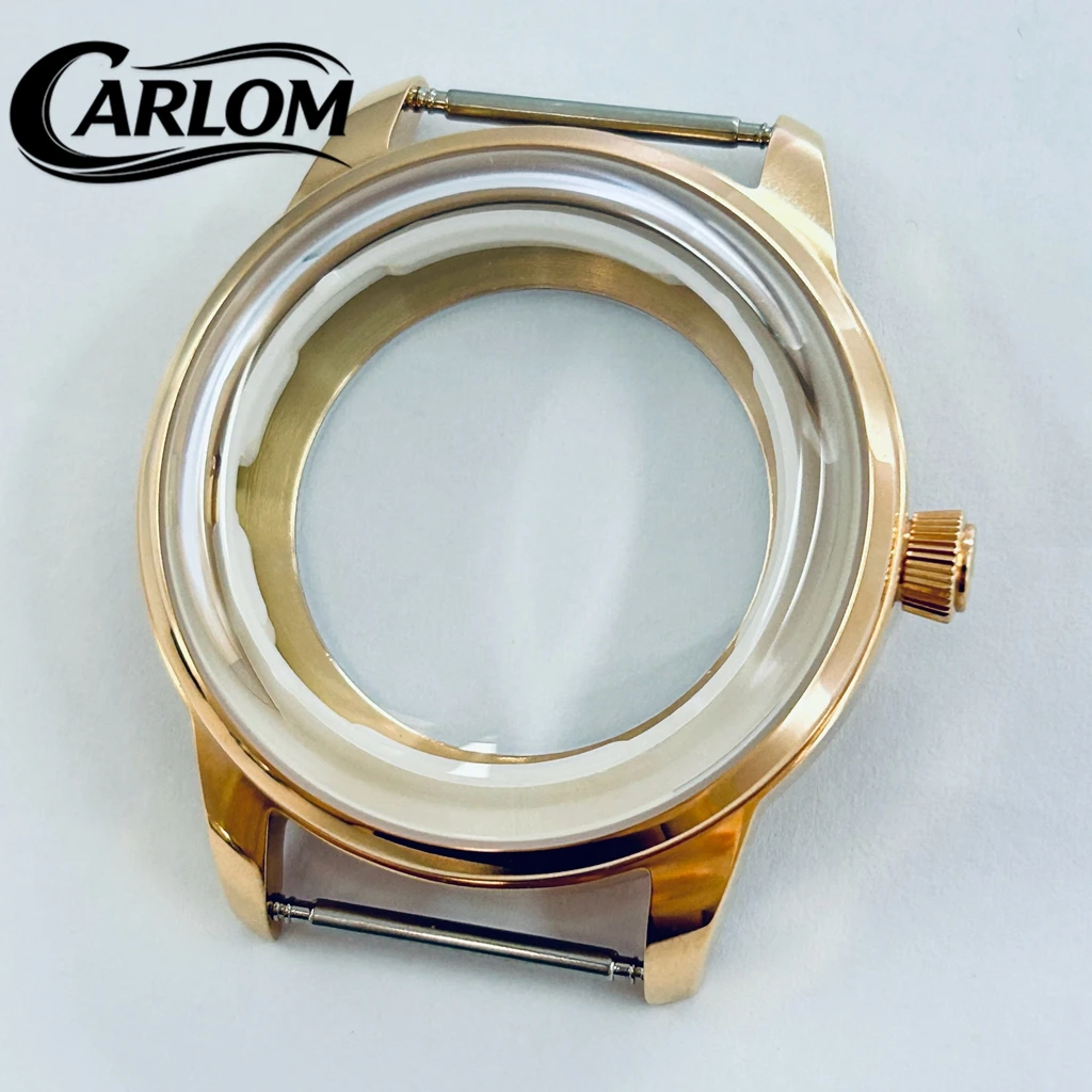 Elegant 40mm Cocktail Arch Watch Case - Silver, Black, Rose Gold Finishes