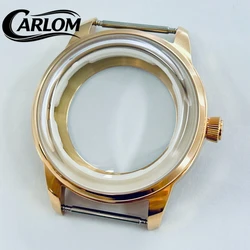 Silver Polished 40mm Watch Case with Cocktail Arch Glass and 35mm Dial (Rose Gold)