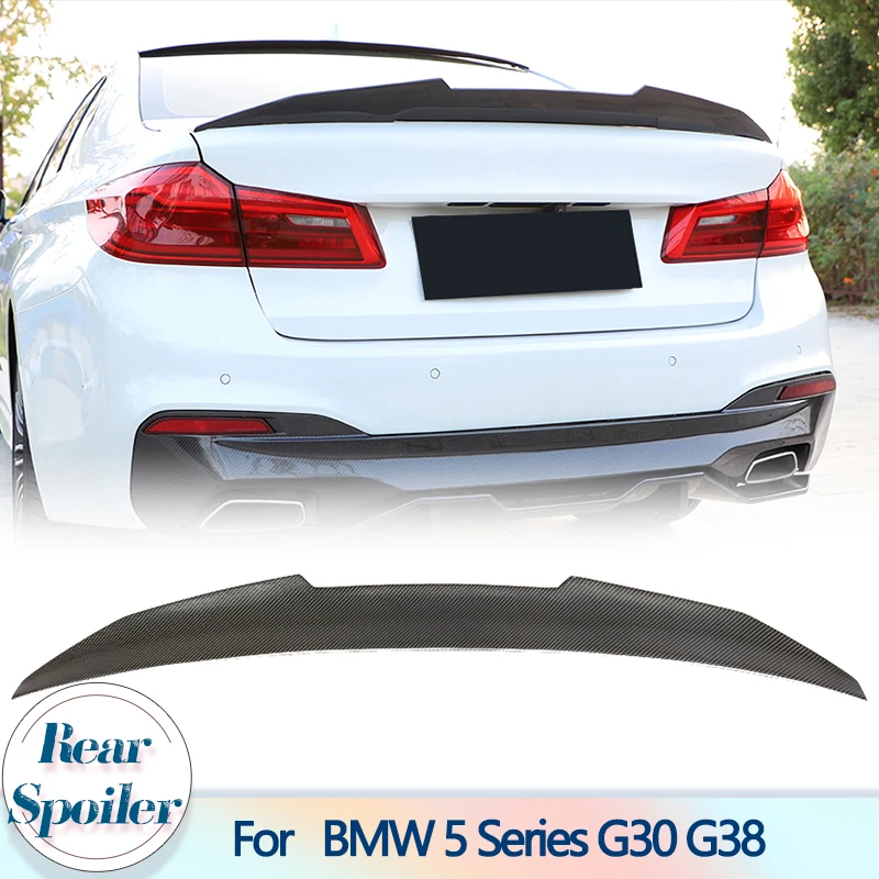 

Car Rear Trunk Spoiler Wing Lip For BMW 5 Series G30 G38 520i 530i 550i 2018 2019 Carbon Fiber Rear Trunk Boot Lip Spoiler Wing