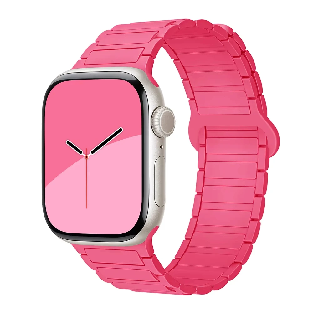 ตัวเลือกสินค้า สายซิลิโคนแม่เหล็ก iWatch 40-49 มม. ปรับได้ ใส่สบาย ทนทาน