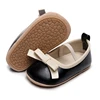 VISgogo Baby Girl Princess Shoes Premium PU Mary Jane Flats Infant Bow First Walker Crib Shoes for Party Festival Baby Shower 3