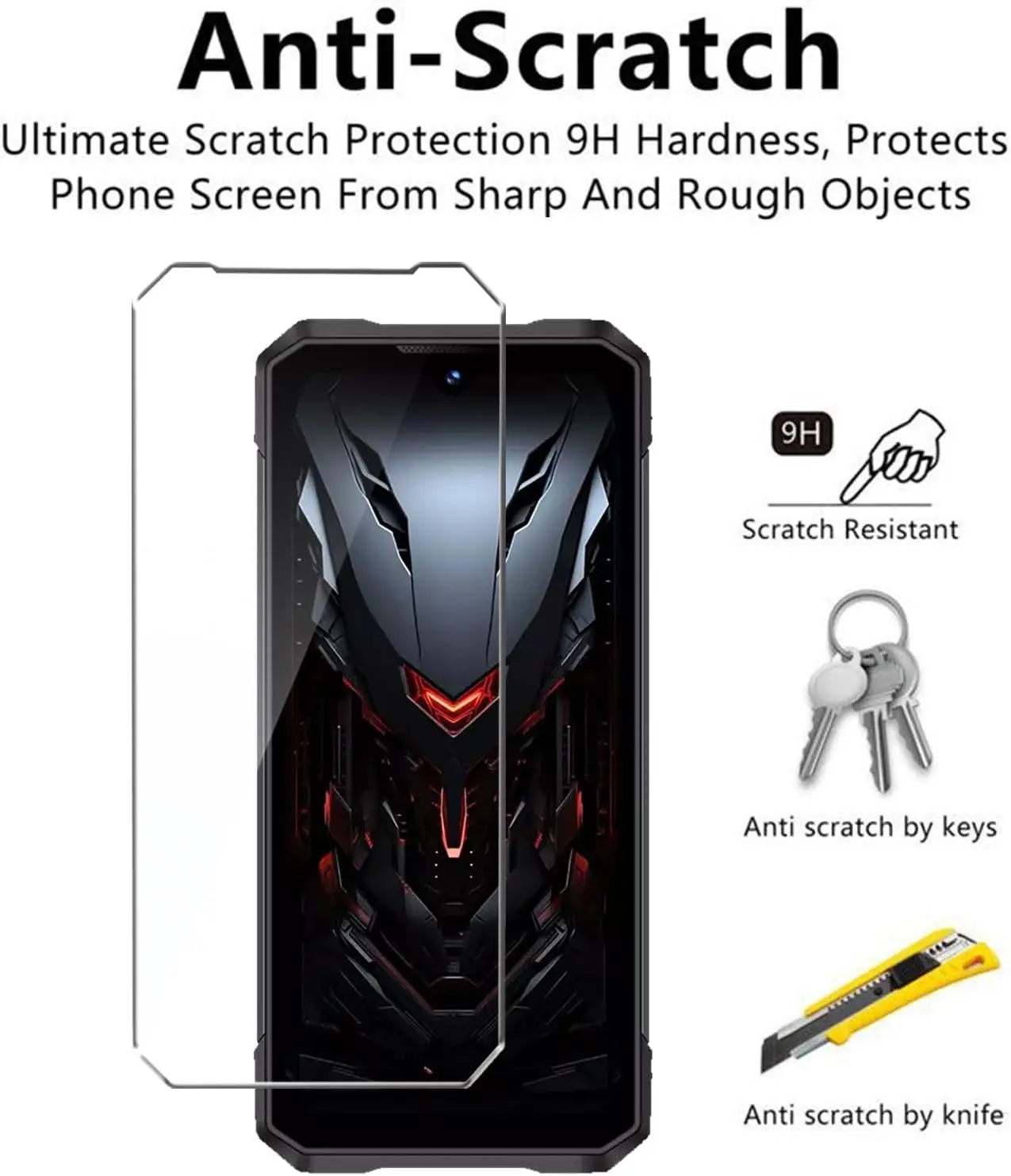 Premium Tempered Glass Full Cover Screen Protector with Camera Film