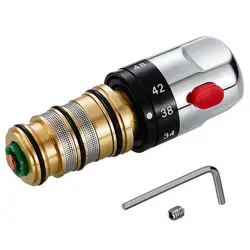 Brass Thermostatic Mixing Valve with Ceramic Temperature Control (WHITE)