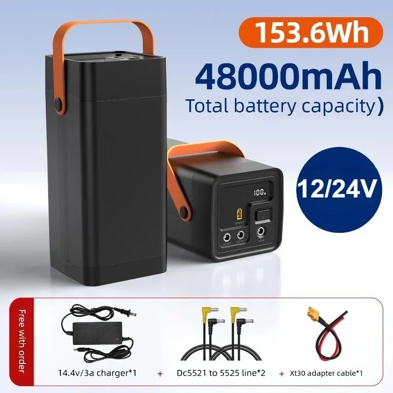 12V/24V 6Ah/12Ah Large Capacity LiFePO4 Battery 32700 Cell Solar Charging Portab