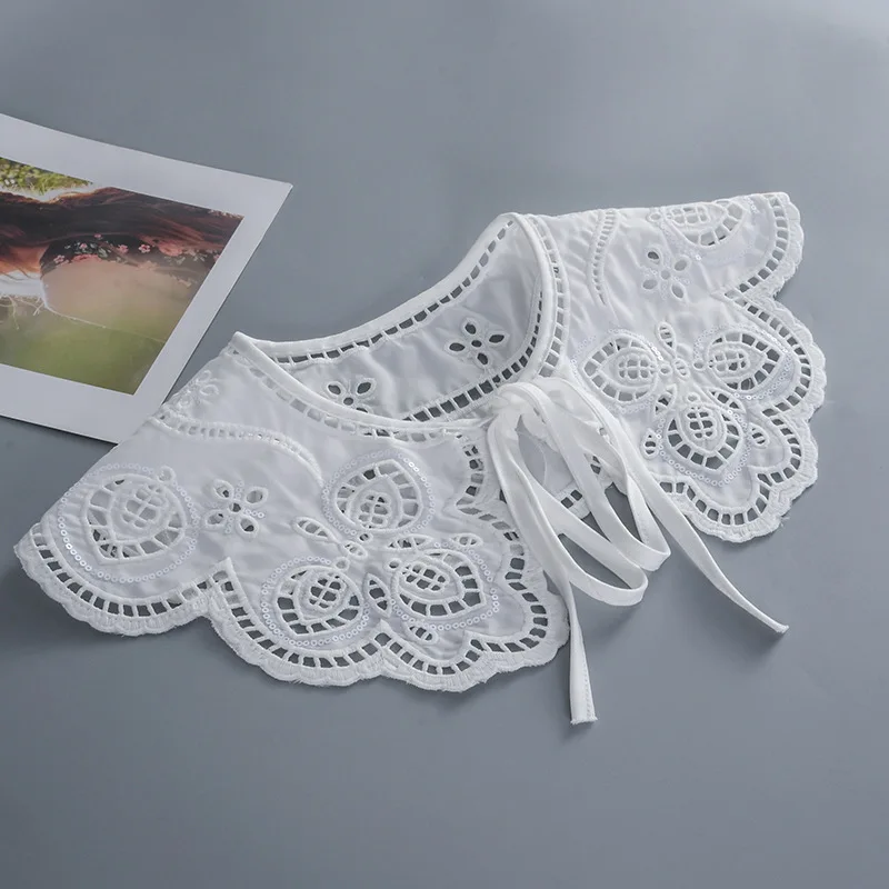 

Женский ажурный ложный воротник шаль для девочек съемные плечевые повязки съемный воротник рубашки маленький шарф аксессуары для одежды