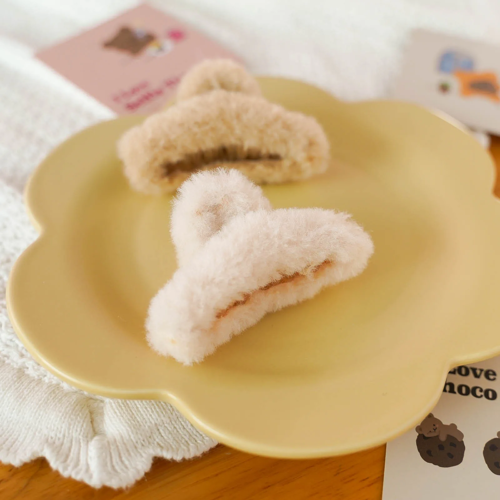 Kawaii Princess Sweet Hair Pin Clips Headwear Korean Candy Color Plush Hairpin Claw Headband for Children Girls Kids Accessories