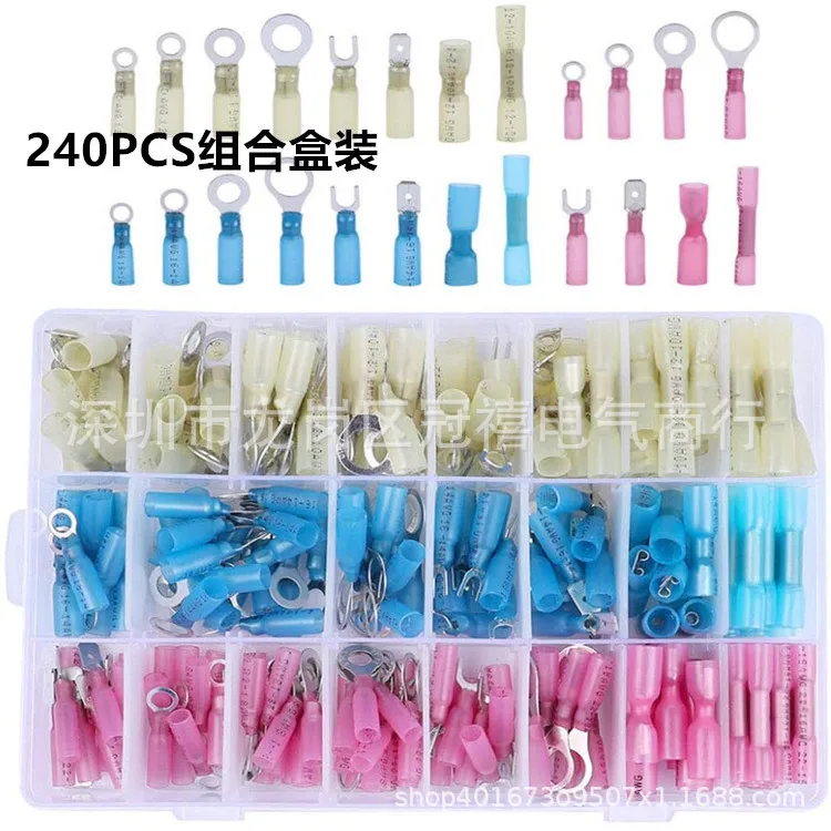 Description Picture 4 of item240 PCS Heat Shrink Wire Connectors Electrical Terminals Kit Waterproof Marine Automotive Terminals Set