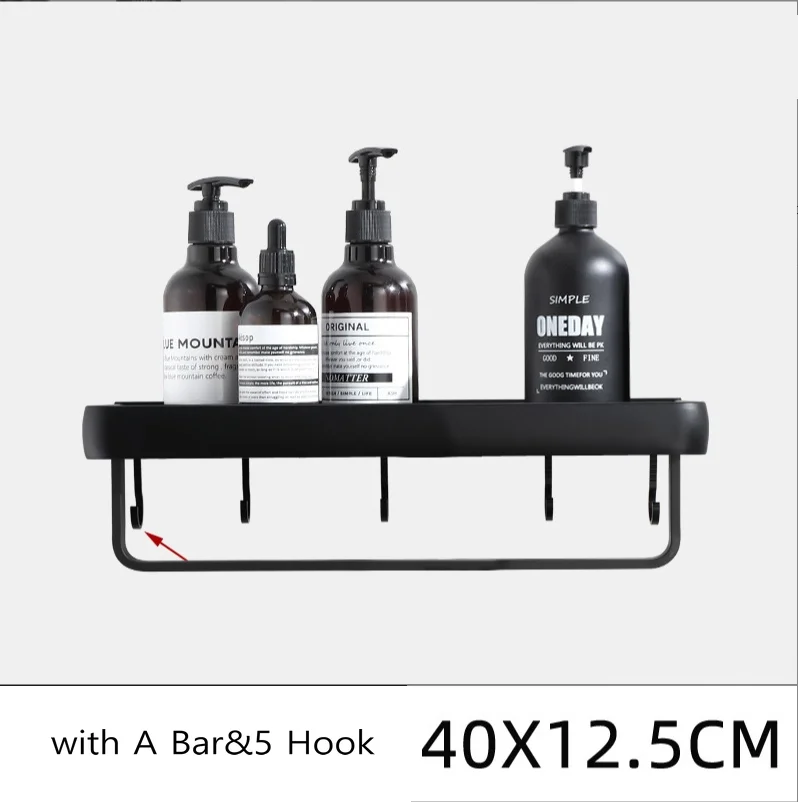 40cm bar 5hook black