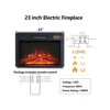 Flip Top Electric Fireplace with Mantel,Electric Fireplace Heater,TV Stand with Freestanding Electric Fireplace, Remote Control 4