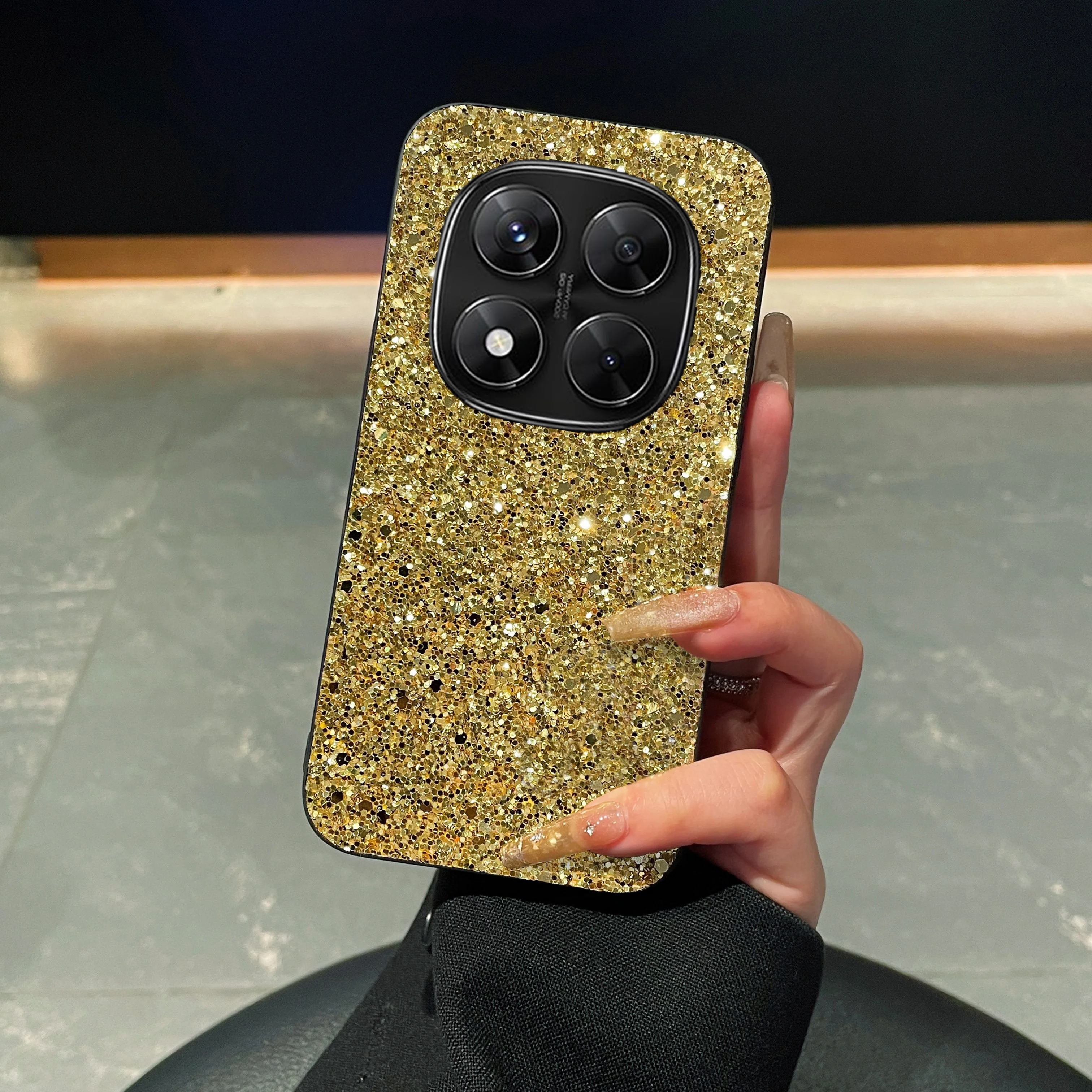 Luxury Colorful Glitter Diamond Leather Phone Case with Soft Back Cover