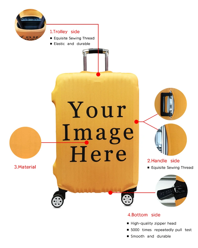 18-32 Inch Moana Elastic Thicken Luggage Suitcase Protective Covers Protect Dust Bag Case Cartoon Travel Cover 6