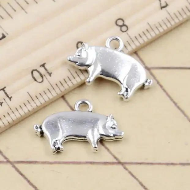 

15pcs 12x19mm Tibetan Silver Alloy Charms Fat Pig Pendants DIY Handmade Craft EF3772