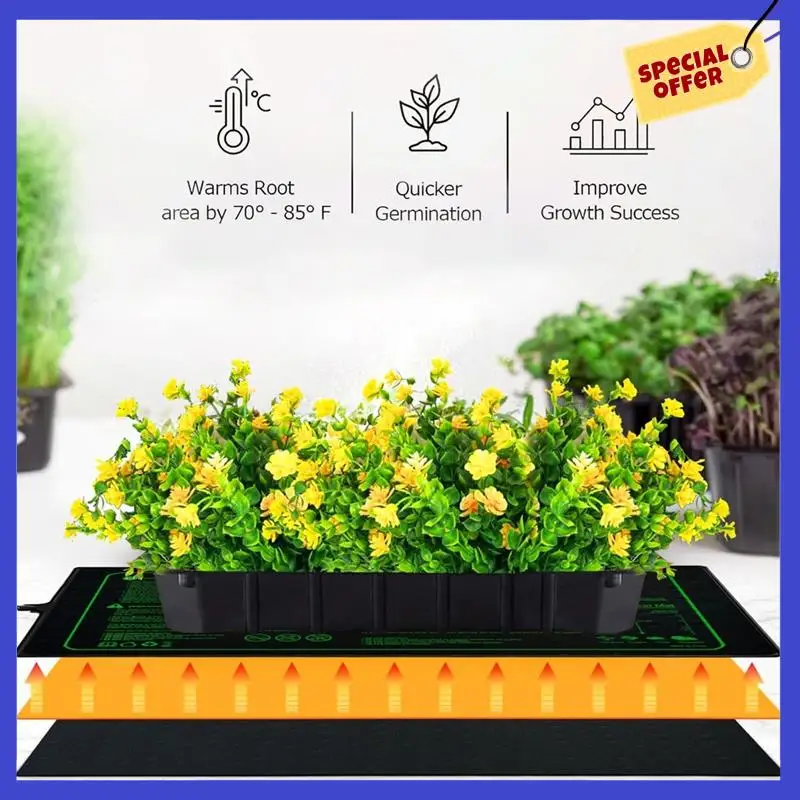Seedling Heating Mat,Warm Hydroponic Heating Mat For Seed Starting,Indoor Gardening,Waterproof Plant Mat US Plug-A01P
