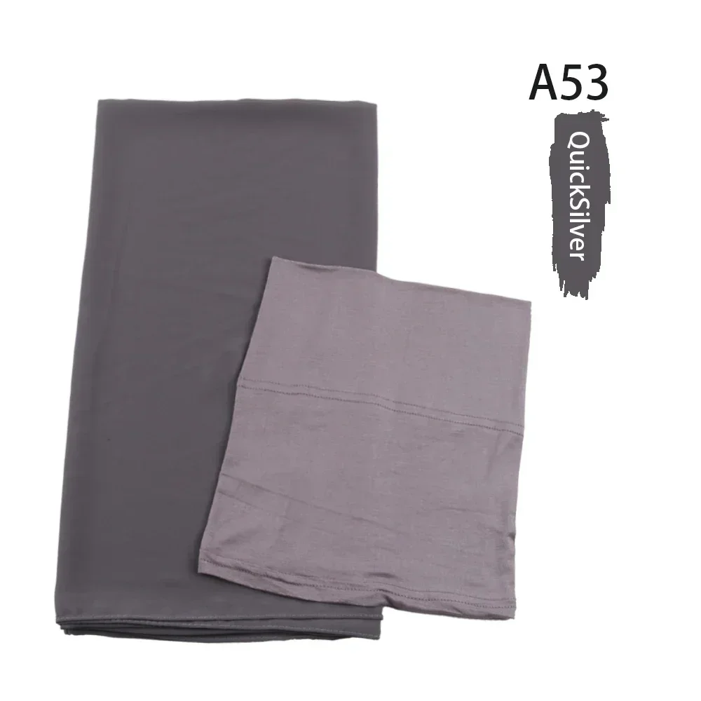 Chiffon Hijab Headscarf Long Shawl Matching Inner Cap muslim headwear head scarf muslim sets hijab hats shawl scarf hijab headscarf female head wraps Muslim Women