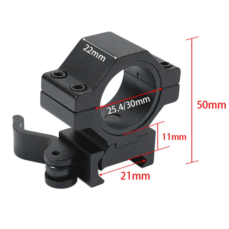 30mm/25mm 1" Rings For 20mm Weaver/picatinny Rail Scope Mount Quick Release For Torch/Night Vision/Tactical Light rifle scope mount ring rifle scope mount flashlight scope mount flashlight mount picatinny rail accessories rail adapter threaded adapter scope mount adapter nvg bracket