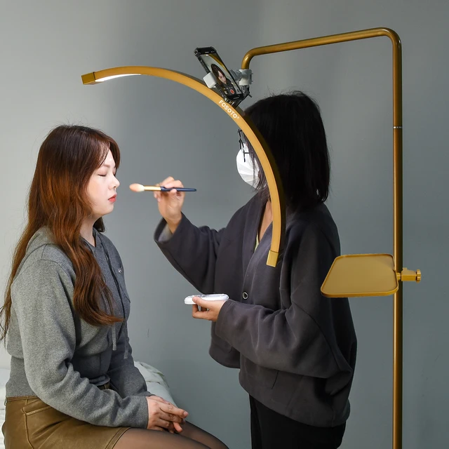 Fosoto Multifunctional Half Moon Lamp Video Ring Lash Light For Beauty Facials Salon Tatoo Live Stream Photography Photo TikTok 1