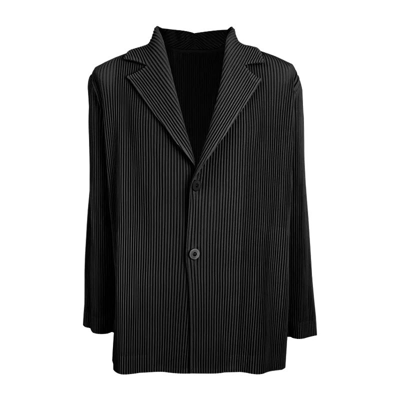 Pleats Pleated Jacket New Casual Men's Suit Jacket Spring Premium Feeling Men's Suit Business Casual Fashion Men Clothing