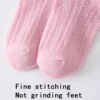 6 Pairs Children's Socks, Summer Thin Breathable Mesh Socks, Fashion Sports Socks For Spring Autumn, Students, Cotton Socks, 6