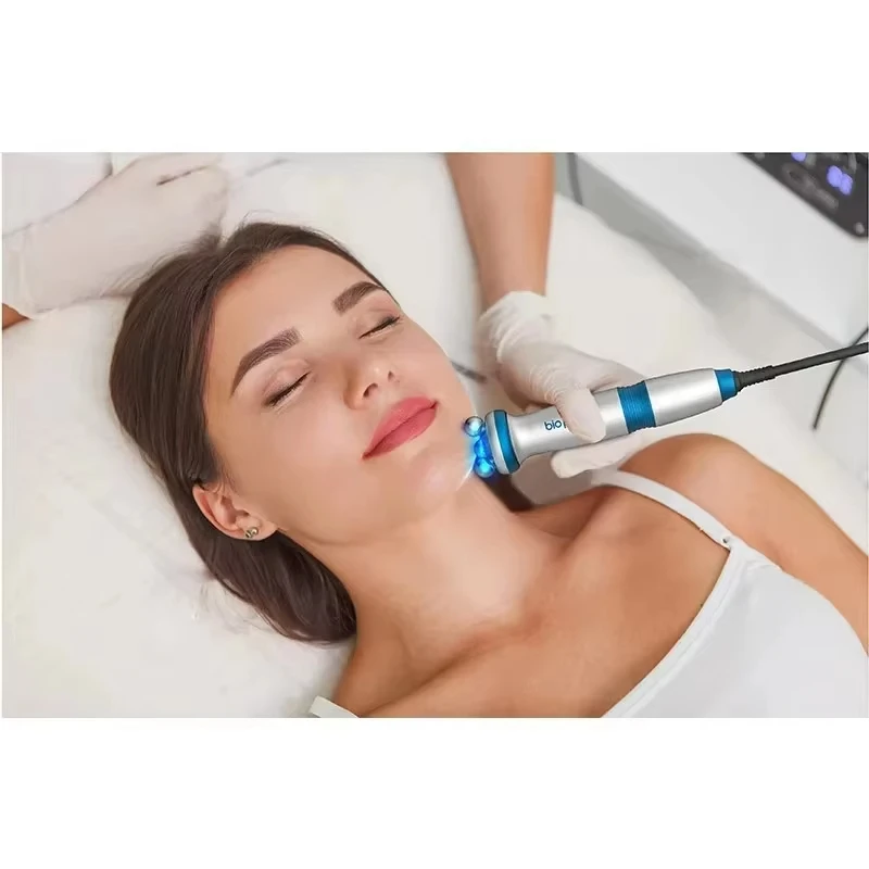 5 Level RF Facial Lifting Micro-current Anti-aging Beauty Device LED Blue Light Skincare 360 Degree Rotary Massager T6