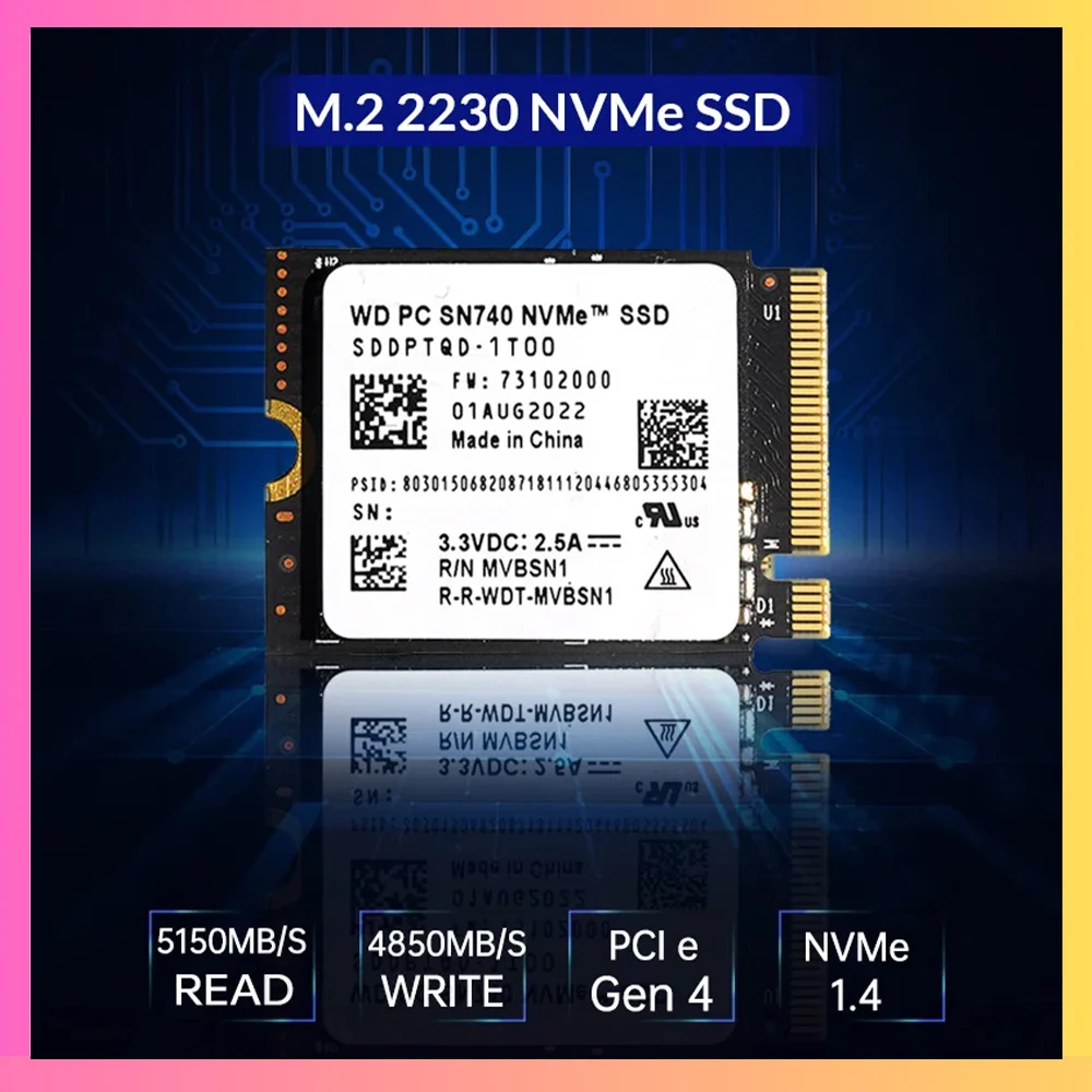 WD WDestern Digital SN740 2TB 1TB SSD M.2 2230 Gen4 PCIe 4.0