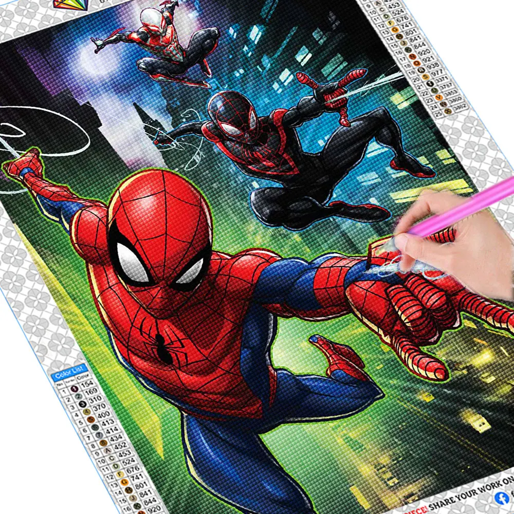 MIRUIKE Trading DIY 5D Spiderman Diamond Painting by Number Kits,Crystal  Rhinestone Diamond Embroidery Paintings Pictures Arts Craft for Home Wall  Decor (Spiderman 230 x 40 cm) - DIY 5D Spiderman Diamond Painting