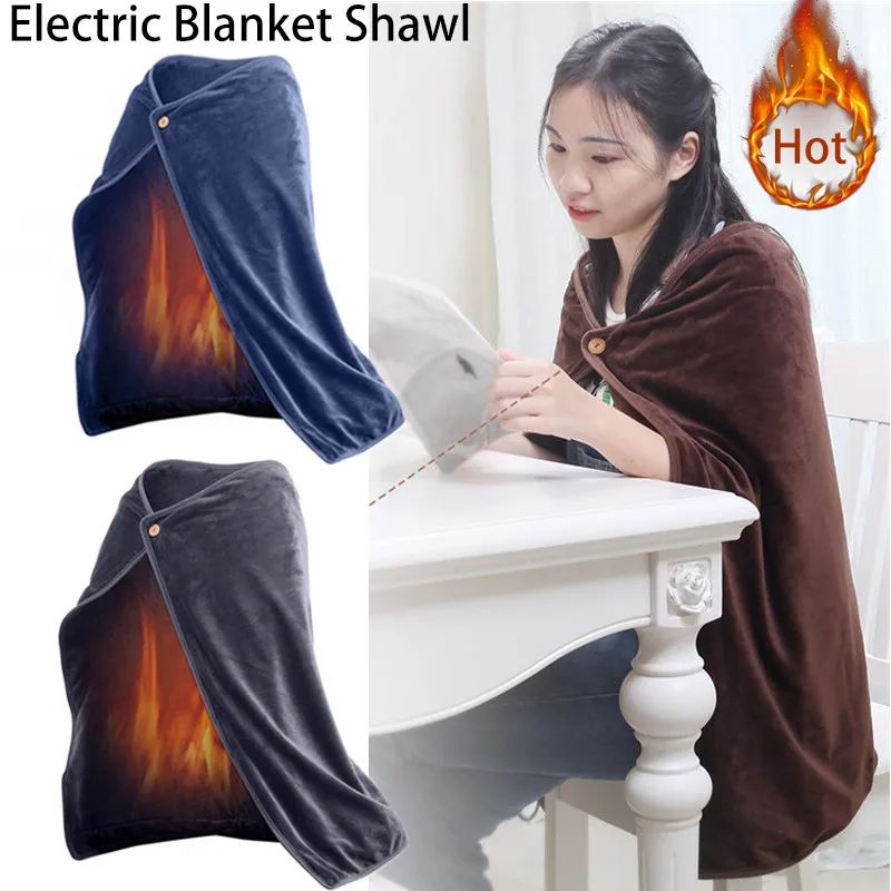 USB Electric Heated Blanket Thick Warm Shawl Flannel Throw Blanket Winter  Warm Home Thermostat Heating Blankets Portable Heater - AliExpress