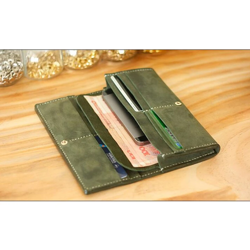Long wallet edition pattern acrylic durable template handmade leather DIY design wallet edition Leather Tool 1set 20x9x2cm