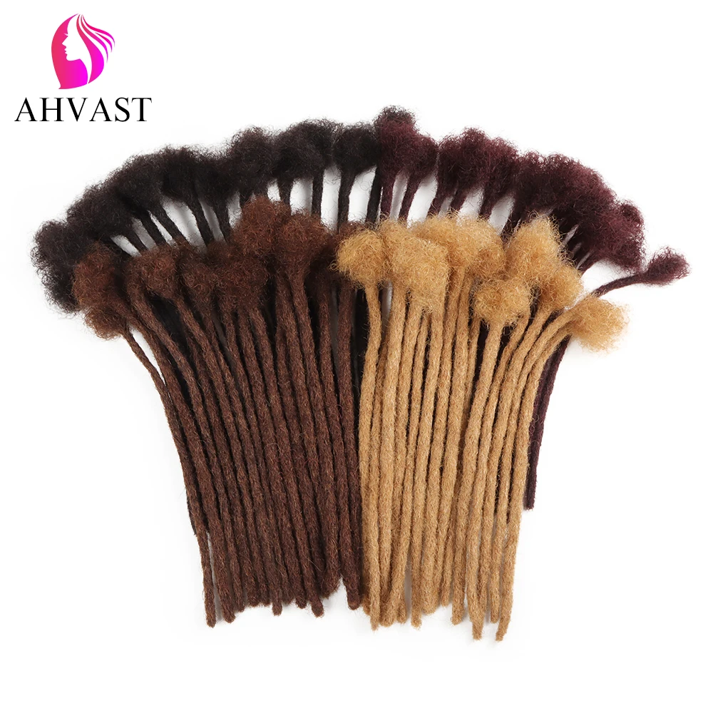 AHVAST 120 Strands Natural black Dreadlock 100% Human Hair Extension Loc Bulk Dread Lock  Human Hair Rastas Cabello Humano