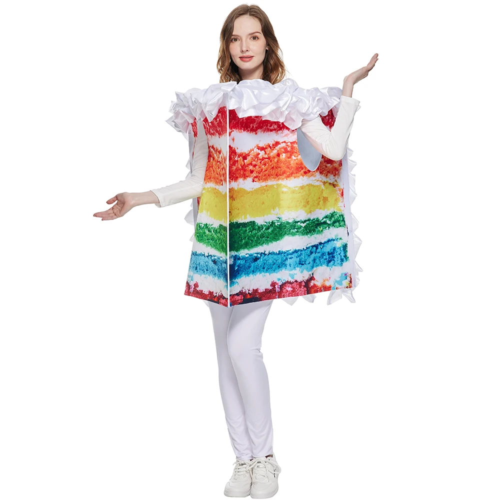 Funny Christmas Cream Cake Costume Thousand Layer Cake Cosplay Rainbow