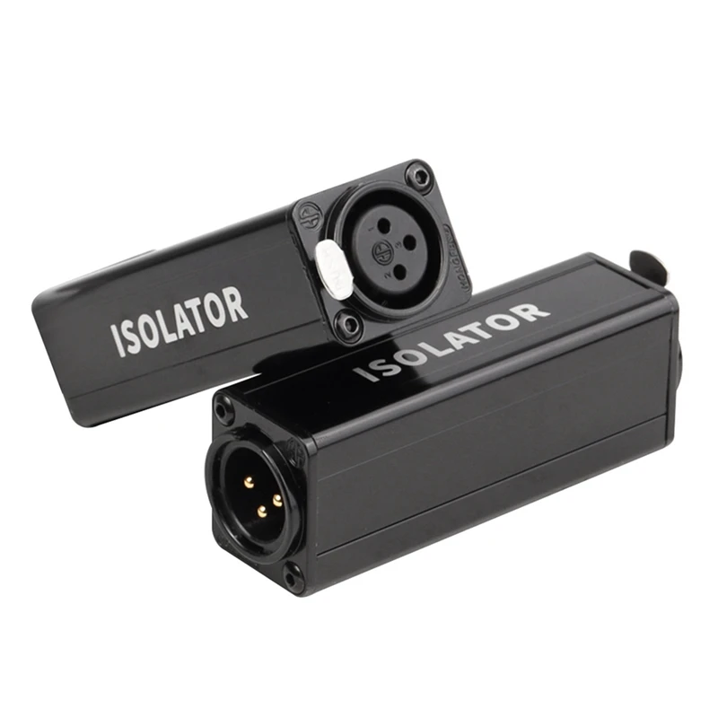 Professional Mono Common Ground Audio Black Audio Isolator Filtering To Eliminate Current Sound Balancing Adapter 3