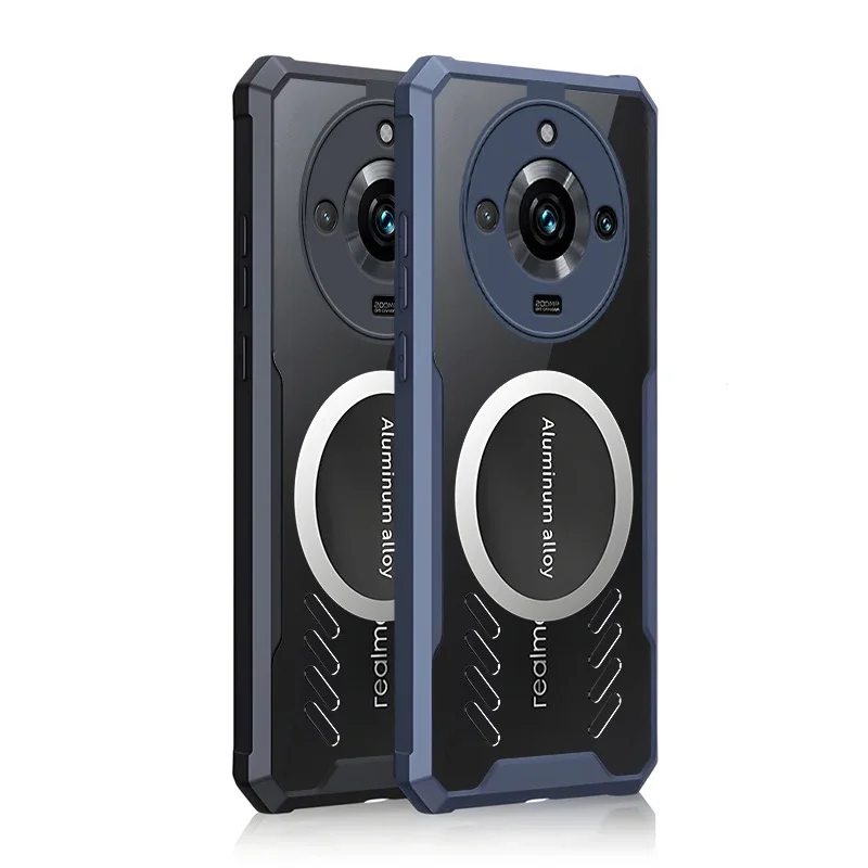 

For Oppo Realme 11 Pro Plus Magnetic Phone Cover TPU Cooling Case Real Me 11Pro+ for REALME 11ProPlus Anti Fall Protective Shell