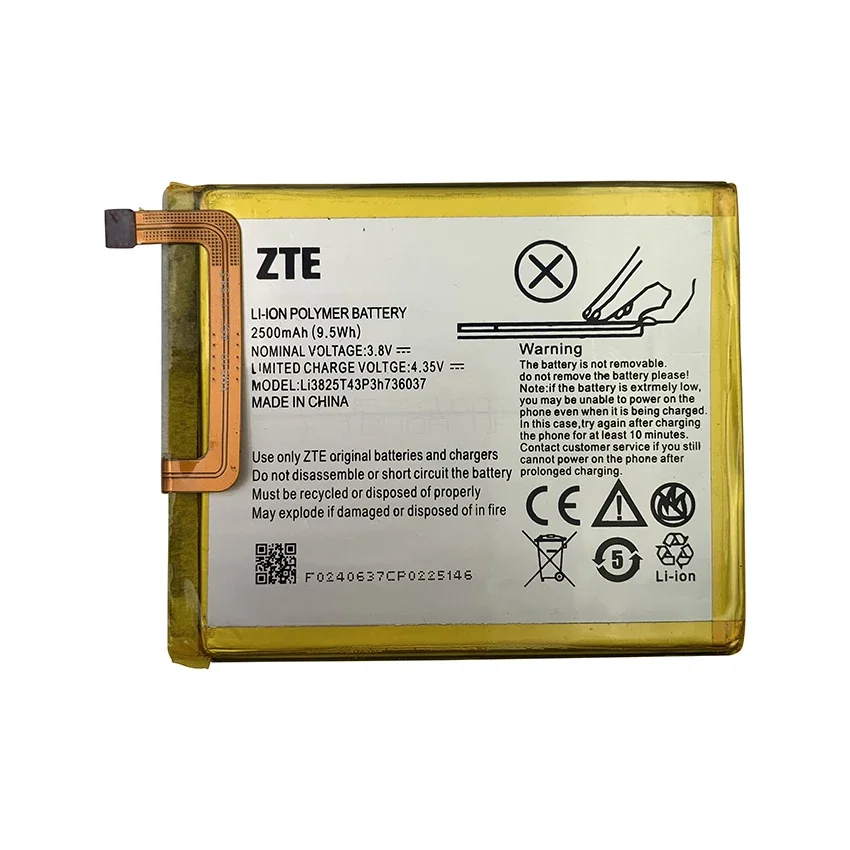 

100% Original 2500mAh Li3825T43P3h736037 Battery For ZTE Blade A2 / Blade V7 Lite / BV0720 Replacement Batteries Bateria