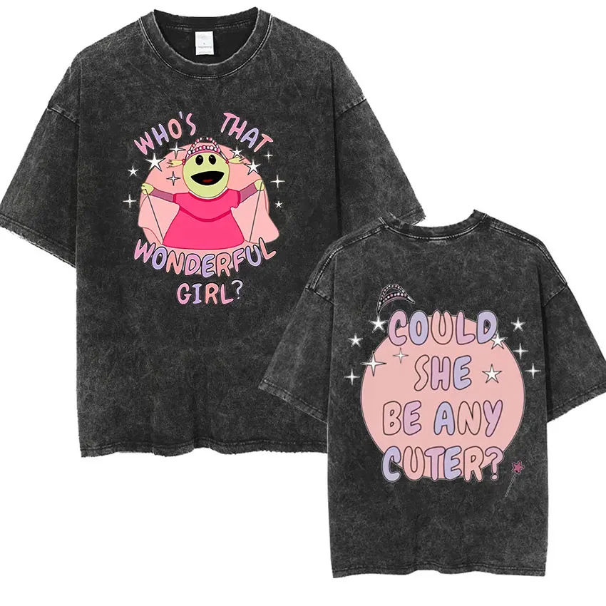 Carino Nanalan Che È Meraviglioso Vintage Lavato Magliette Uomo Donna Abbigliamento Estetico T-Shirt Moda Casual Manica Corta Tees