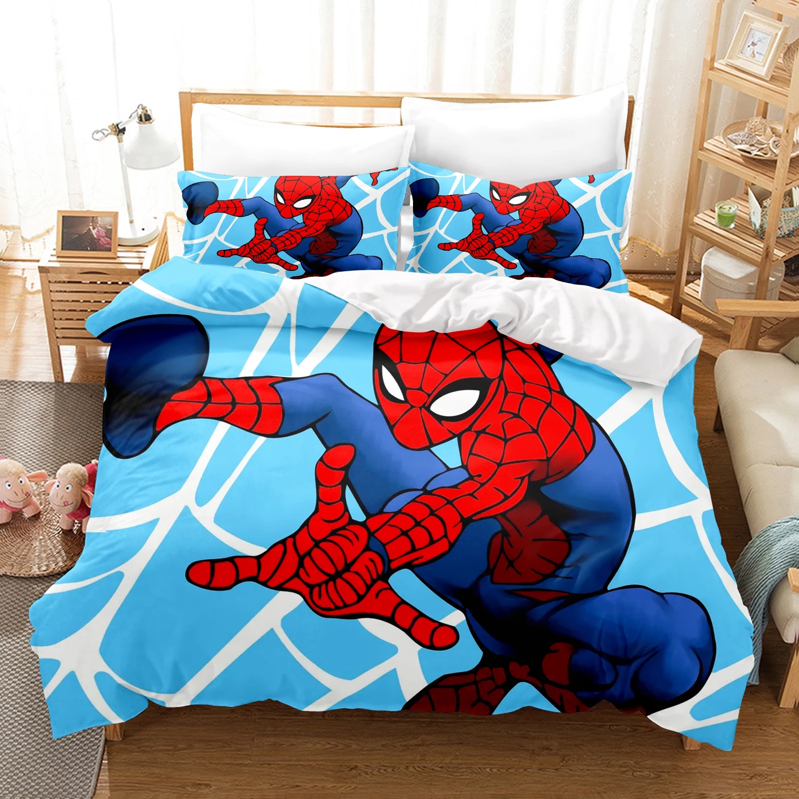 Spider-Man Duvet Cover Set Bedding Suitable For Children And