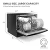 Compact Mini Portable Dishwasher 6 Place Settings Energy Star with 8 Washing Programs Heavy Stain Removal Speed Cleaning Easy 3