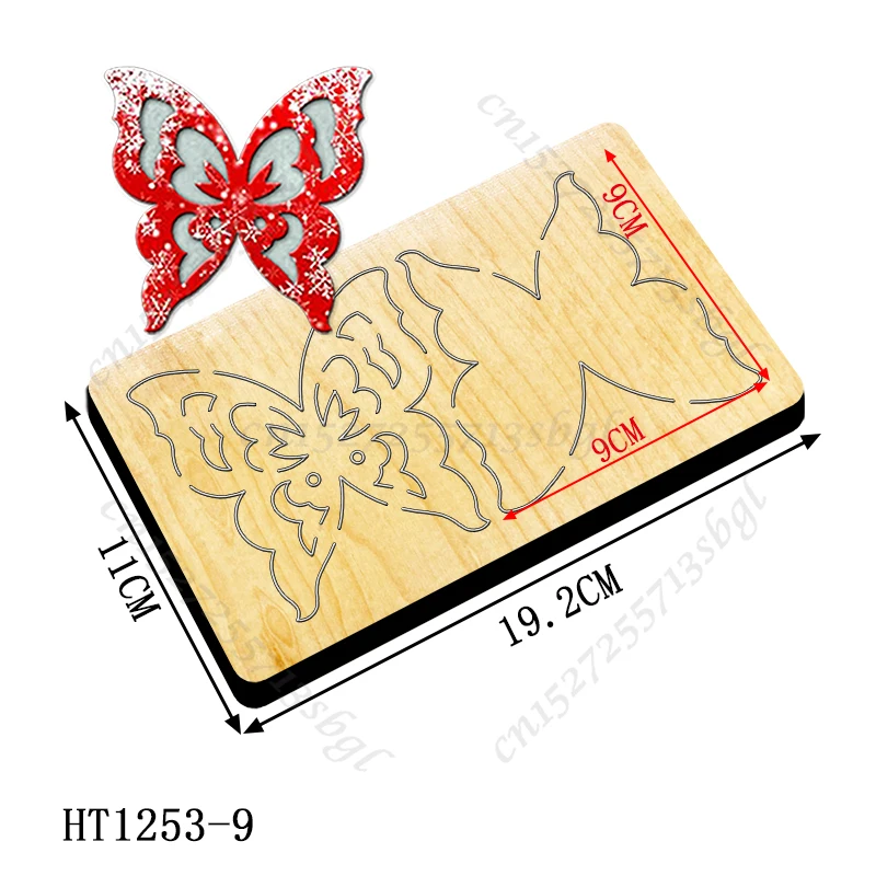 Fustelle per taglio a forma di farfalla - Nuove fustelle e stampi in legno, HT1253 adatte per le comuni macchine da taglio sul mercato.  15