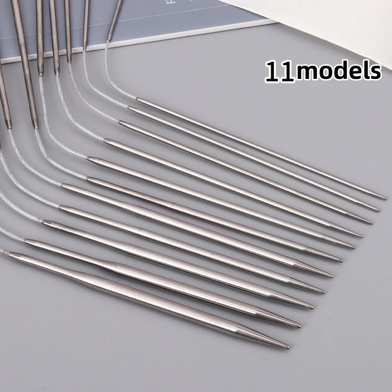 

Short Circular Hand Knitting Needle Sweater Knitting Needle Stainless Steel Hand Knitting Tools 23Cm Wool Needle Wool Swab