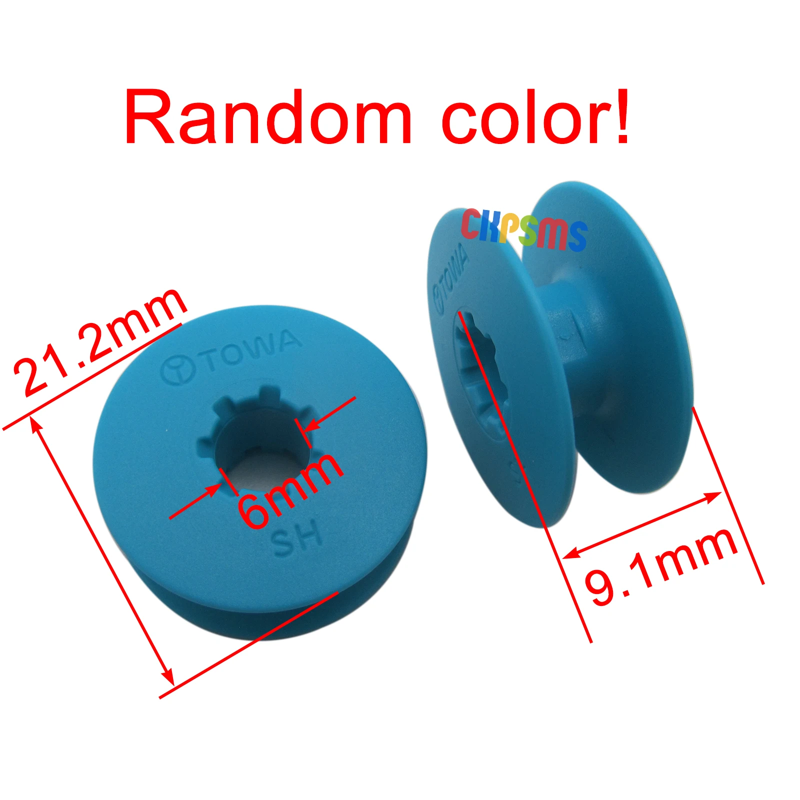 TOWA 브랜드 플라스틱 보빈, 주키 DDL 브라더 DB2 가수 산업용 단일 바늘 재봉틀, Φ21.2mm L 스타일