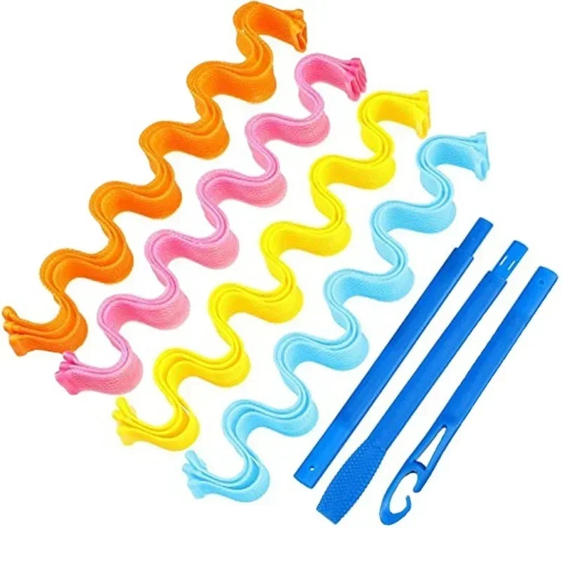 24pcs DIY Magic Hair Curler 30CM Heatless Hair Rollers Curlers Hairstyle Roller Sticks Wave Formers Curling Styling Tools